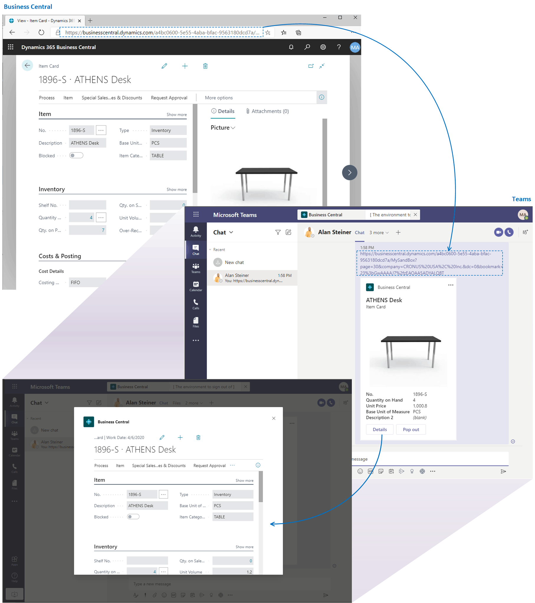 Business Central app for Teams