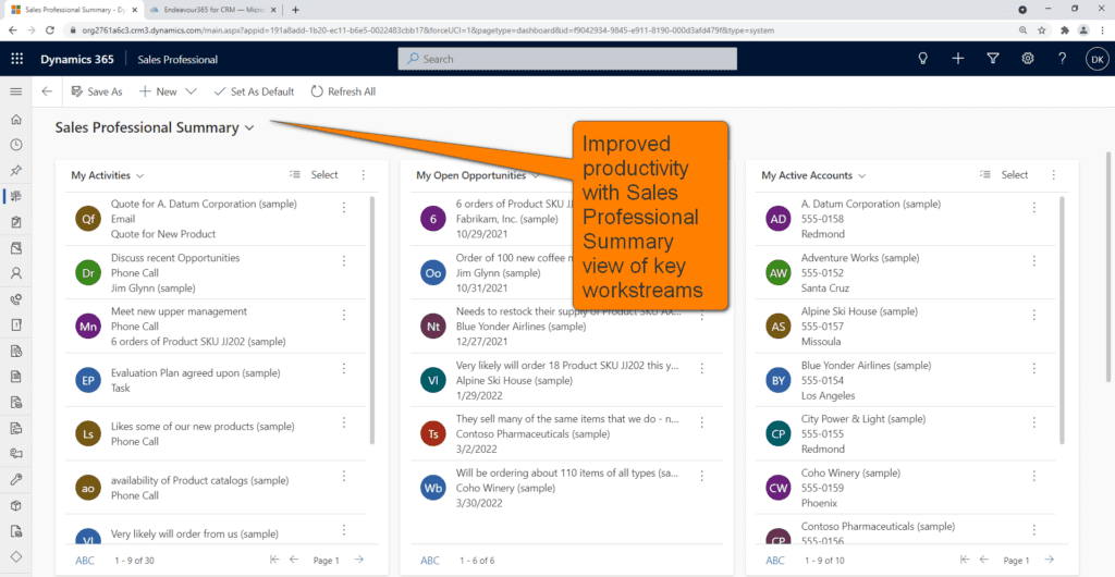 Sales Professional - Sales Professional Summary Dashboard Zoomed 2